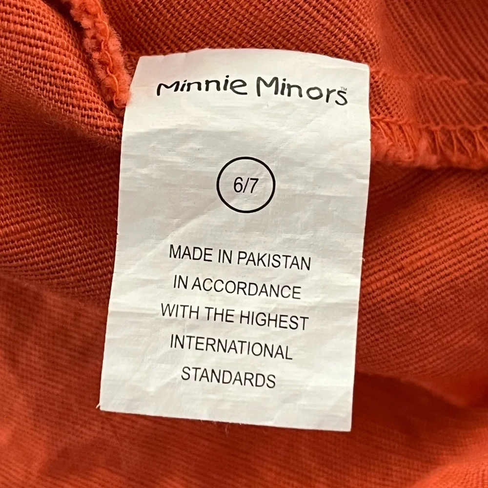Vintage Y2K Minnie Minors Embroidered Tunic Pant Set Coin Detail Coral 6/7
